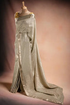 Beige Mysore Crepe Silk Saree that-saree-shop.myshopify.com