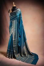 Blue Mysore Crepe Silk Saree that-saree-shop.myshopify.com