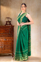 Green Mysore Crepe Silk Saree that-saree-shop.myshopify.com