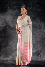 Ivory Crepe Silk Saree that-saree-shop.myshopify.com
