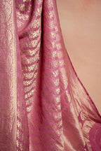 Lavender Crepe Silk Saree with Paisley Zari Weaving that-saree-shop.myshopify.com