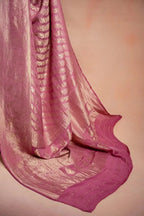 Lavender Crepe Silk Saree with Paisley Zari Weaving that-saree-shop.myshopify.com