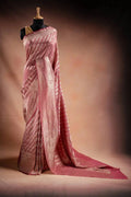 Pink Banarasi Silk Saree with Paisley Zari Weaving that-saree-shop.myshopify.com
