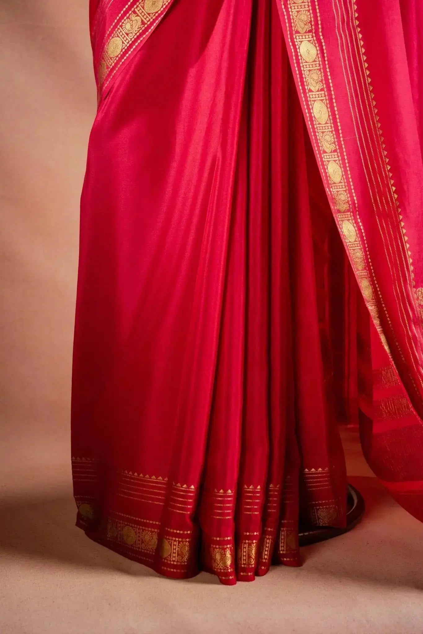 Pink Crepe Silk Saree with Rich Pallu that-saree-shop.myshopify.com