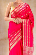 Pink Mysore Crepe Silk Saree that-saree-shop.myshopify.com