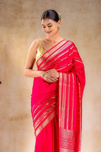 Pink Mysore Crepe Silk Saree that-saree-shop.myshopify.com