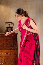 Pink Satin Silk Saree that-saree-shop.myshopify.com