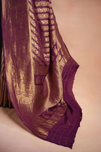 Purple Banarasi Silk Saree with Paisley Zari Weaving that-saree-shop.myshopify.com