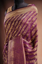 Purple Banarasi Silk Saree with Paisley Zari Weaving that-saree-shop.myshopify.com