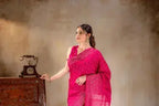 Rani Pink Crepe Silk Saree that-saree-shop.myshopify.com