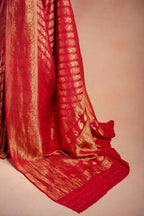 Rani Red Banarasi Silk Saree with Paisley Zari Weaving that-saree-shop.myshopify.com