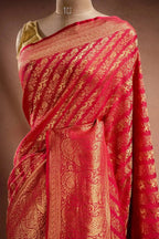 Rani Red Banarasi Silk Saree with Paisley Zari Weaving that-saree-shop.myshopify.com