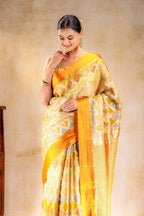 Yellow Tonal Tissue Silk Saree that-saree-shop.myshopify.com