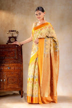 Yellow Tonal Tissue Silk Saree that-saree-shop.myshopify.com